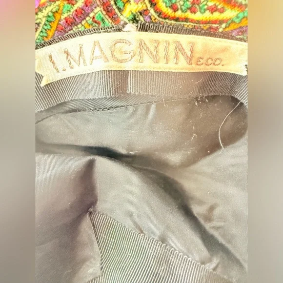 Colorful Vintage Paisley Embellished Beret - Picture 3 of 3